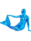 Blue Shiny Metallic Unisex Zentai Catsuit